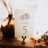 Numéro de table Citrouille rose automne