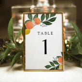 Numéro De Table Citrus et verdure