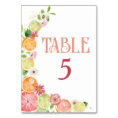 Numéro De Table Citrus Main Squeeze Bridal Shower Table Number (Par défaut)