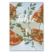Numéro De Table Citrus orange et verdure (Dos)