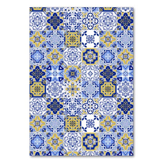 Numéro De Table Citrus & Tile Mediterranean Wedding Celebration (Dos)