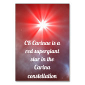 Numéro De Table CK Carinae (Dos)