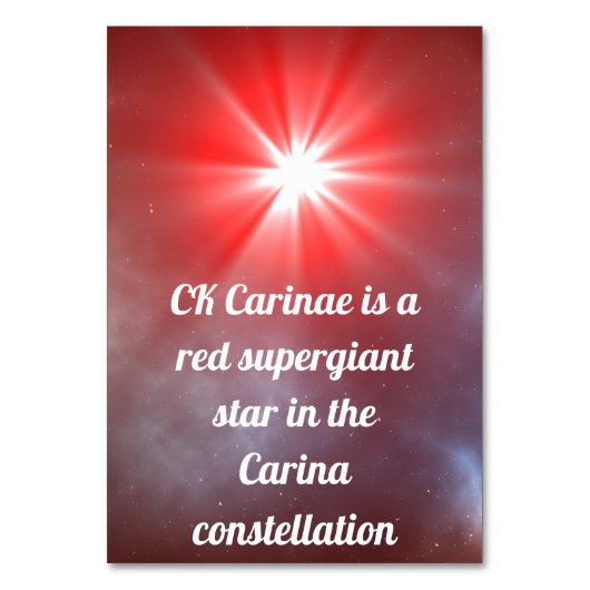 Numéro De Table CK Carinae (Dos)