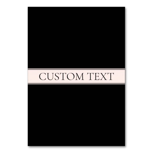 Numéro De Table Clair rose pâle Bleu Bande et Élégant Texte modifi (Dos)