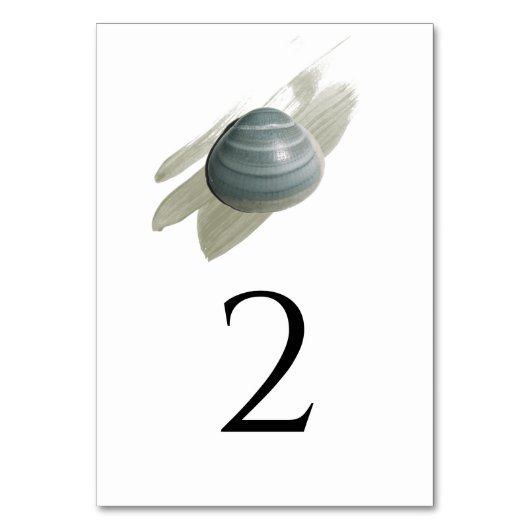 Numéro De Table Clam Mariage d'aquarelle (Par défaut)