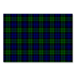 Numéro De Table Clan Blackwatch tartan Campbell