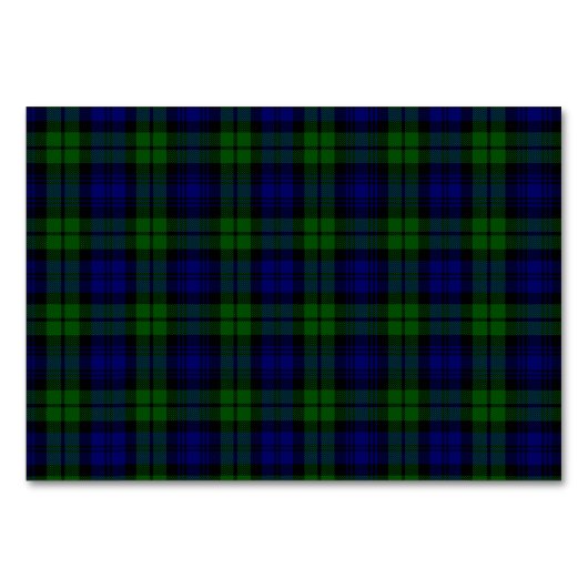 Numéro De Table Clan Blackwatch tartan Campbell (Devant)