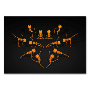 Numéro De Table Classe de Yoga d'Halloween