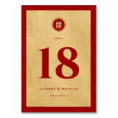 Numéro De Table Classic Cercle Double Xi Golden Mariage chinois (Par défaut)