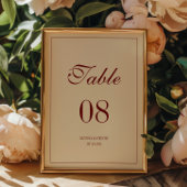 Numéro De Table Classic Elegant Ivory Wedding Script Custom Names