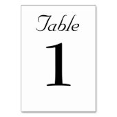 Numéro De Table Classic Elegant noir et blanc Mariage rustique (Dos)