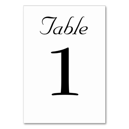 Numéro De Table Classic Elegant noir et blanc Mariage rustique (Dos)