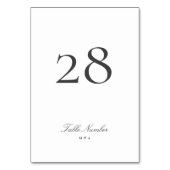 Numéro De Table Classic Formal Élégant Mariage Calligraphie (Par défaut)