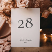 Numéro De Table Classic Formal Élégant Mariage Calligraphie
