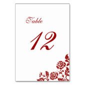 Numéro De Table Classic, Mariage de dentelle rouge Crimson (Par défaut)