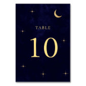 Numéro De Table Classic Midnight Celestial Gold Moon Stars Mariage (Par défaut)