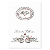 Numéro De Table Classic Swan Monogram Pink Border Wedding (Par défaut)