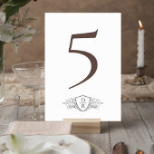 Numéro De Table Classic Wedding Reception Table Number Card