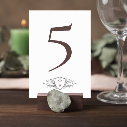 Numéro De Table Classic Wedding Reception Table Number Card