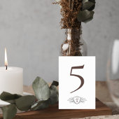 Numéro De Table Classic Wedding Reception Table Number Card