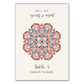 Numéro De Table Classical Geometric Mandala Wedding Place Card (Par défaut)