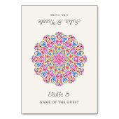 Numéro De Table Classical Ornate Style Mandala Wedding Place Card (Par défaut)