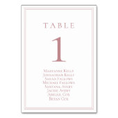 Numéro de table classique Dusty Rose avec tableau (Par défaut)