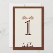 Numéro de table classique en cuir marron (Dos)