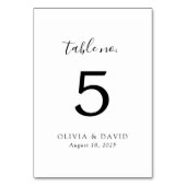 Numéro de table classique minimaliste (Par défaut)
