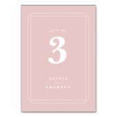 Numéro de table classique, réception de mariage, r (Dos)