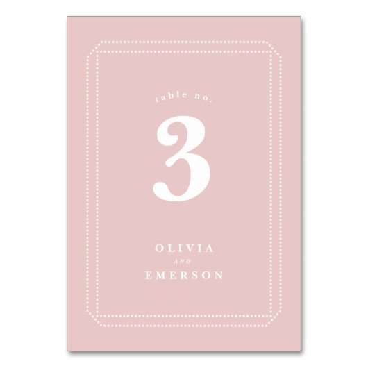 Numéro de table classique, réception de mariage, r (Dos)