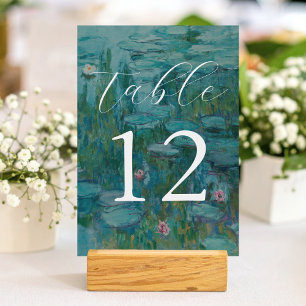 Numéro De Table Claude Monet Water Lilies Mariage