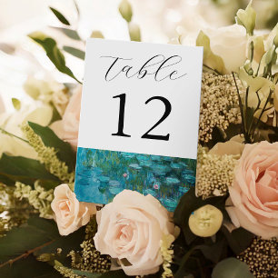 Numéro De Table Claude Monet Water Lilies Mariage