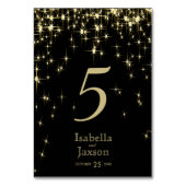 Numéro De Table Clé noir et or Starlights (Par défaut)