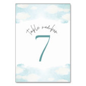 Numéro De Table Cloud 9 Fête des mariées bleue et blanche 7 (Par défaut)