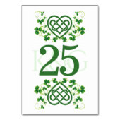 Numéro De Table Clover celtique Shamrock traditionnel (Dos)