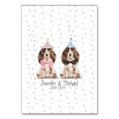 Numéro De Table Cocker Spaniel Animal Chien (Dos)