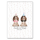 Numéro De Table Cocker Spaniel Chien de Compagnie (Dos)