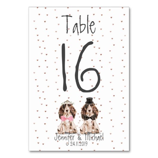 Numéro De Table Cocker Spaniel Chien de Compagnie (Par défaut)