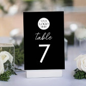 Numéro De Table Code QR de logo d'entreprise Menu Moderne Minimali