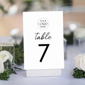 Numéro De Table Code QR de logo d'entreprise Menu Moderne Minimali