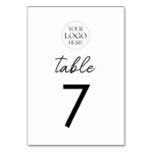 Numéro De Table Code QR de logo d'entreprise Menu Moderne Minimali (Par défaut)