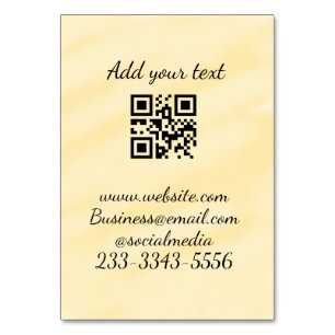Numéro De Table code QR personnalisé simple ajouter votre nom text