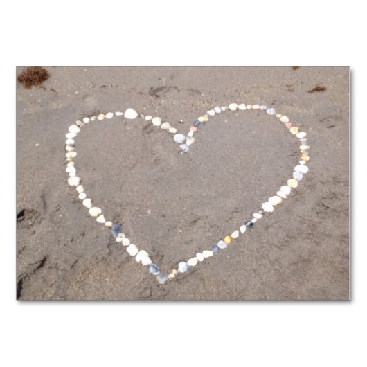 Numéro De Table Coeur Beach Shell (Devant)