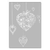 Numéro De Table Coeurs élégants (Dos)