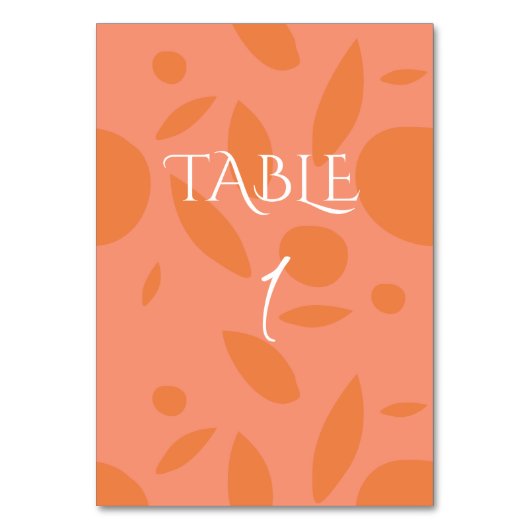 Numéro De Table Collage de couleurs modernes (Par défaut)