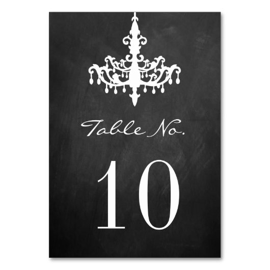 Numéro De Table Collection de Mariage Chandelier élégant (Dos)