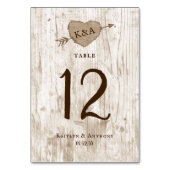 Numéro De Table Collection de Mariages d'arbre cardiaque sculpté (Dos)