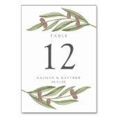 Numéro De Table Collection de Mariages de Branches d'Olivier (Dos)