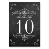 Numéro De Table Collection de Mariages Ornate Chalkboard (Dos)